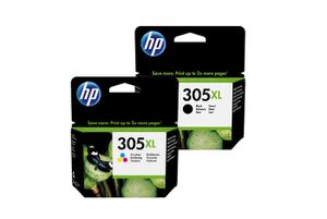 זוג ראשי דיו מקורי שחור וצבעוני  HP 305XL 