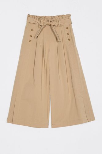 Poplin palazzo trousers