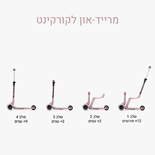 קורקינט בימבה smarTrike Xtend Mini - צבע ורוד