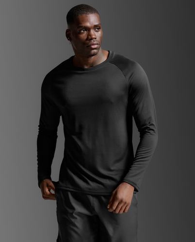 חולצת ריצה Aero Mesh Long Sleeve BLK/SRF