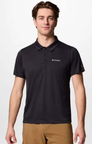 חולצת פולו קצרה  לגבר ZERO RULES LIGHT POLO שחורה - Columbia