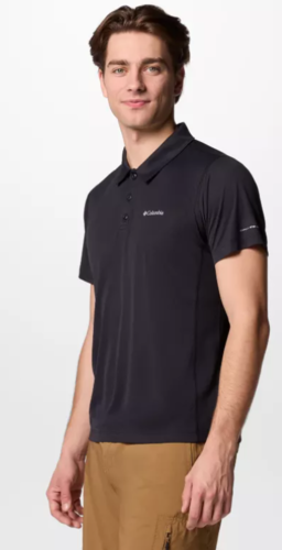 חולצת פולו קצרה  לגבר ZERO RULES LIGHT POLO שחורה - Columbia
