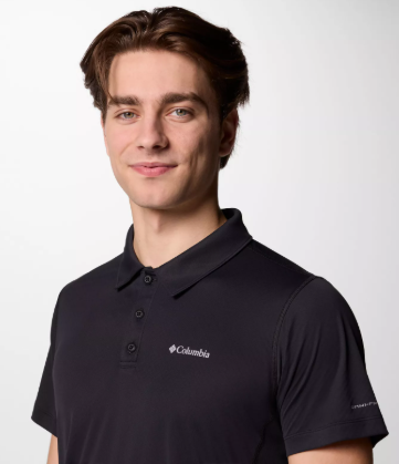חולצת פולו קצרה  לגבר ZERO RULES LIGHT POLO שחורה - Columbia