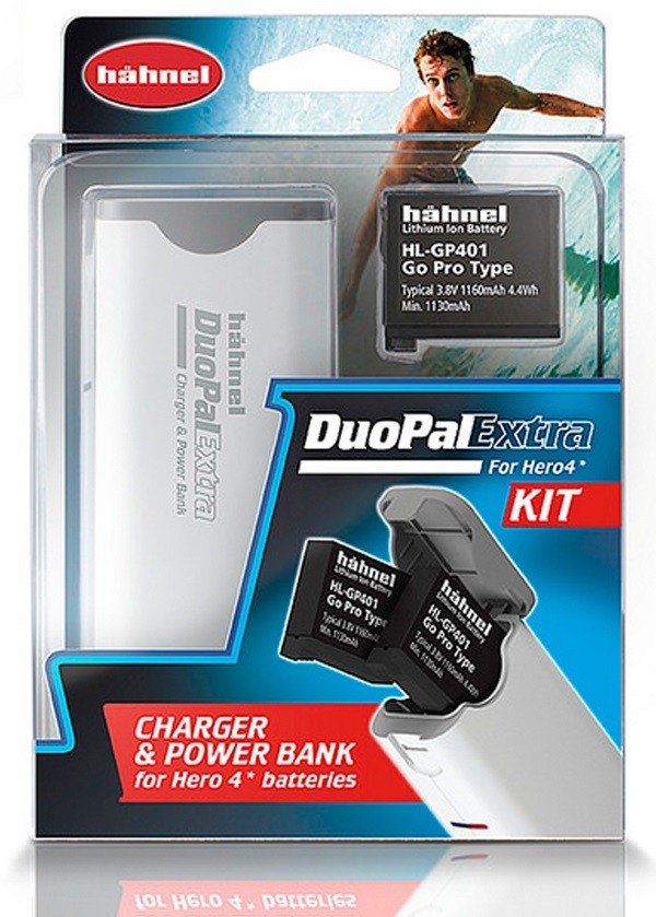 מטען Power Bank ל-2 סוללות Go Pro Hero4 + סוללה