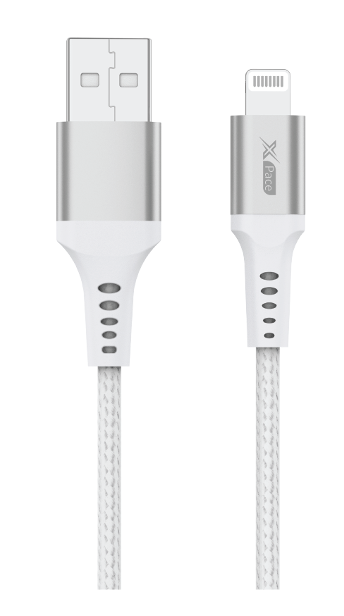 כבל טעינה מאושר אפל לבן XPace Charge 1M