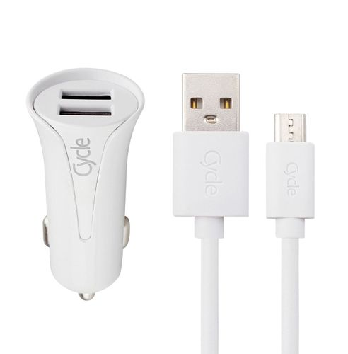 Cycle Car 2A 2USB Micro - מטען רכב + כבל מיקרו
