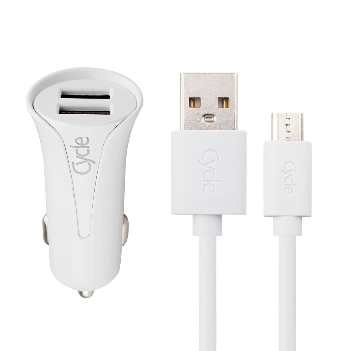 Cycle Car 2A 2USB Micro - מטען רכב + כבל מיקרו