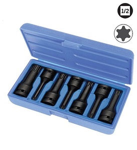 סט 7 בוקסות TORX שחורות הינע “1/2 מבית KASCO