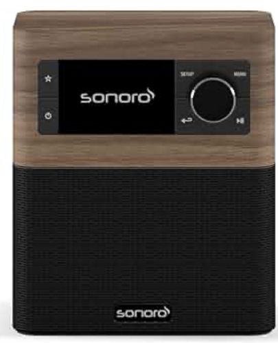 רדיו אינטרנטי דגם STREAM מבית SONORO צבע אגוז ושחור