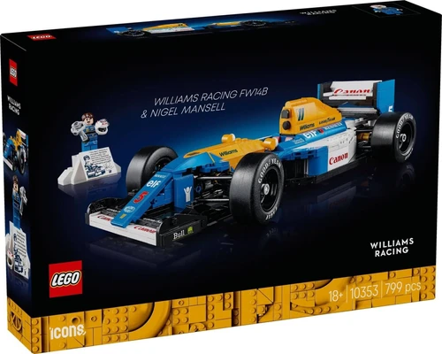 משחק לגו מכונית מרוץ Williams Racing FW14B & Nigel Mansell  לגילאי 18+