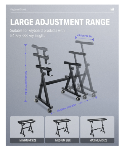 סטנד Z לפסנתר/קלידים מתכוונן EC2022
