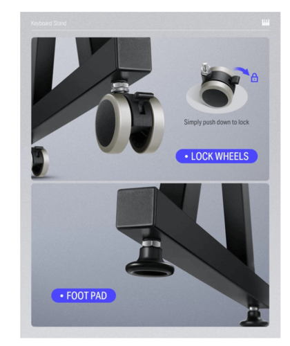 סטנד Z לפסנתר/קלידים מתכוונן EC2022