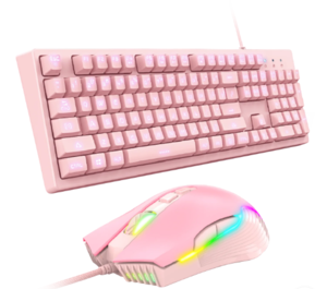 סט מקלדת ועכבר  G25/CW905 PINK
