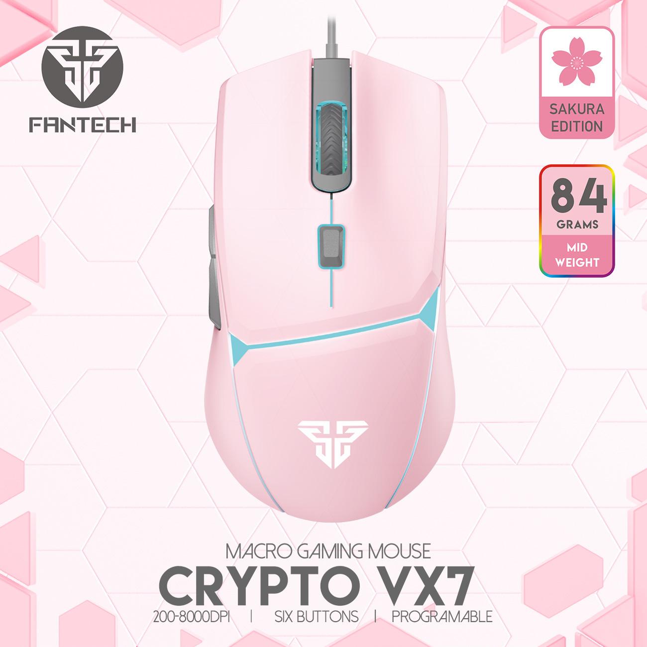 עכבר גיימינג ורוד FANTECH VX7