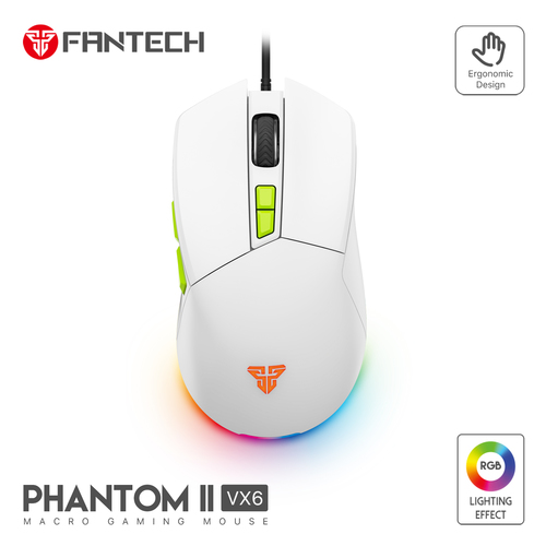 עכבר גיימינג חוטי Fantech VX6 לבן