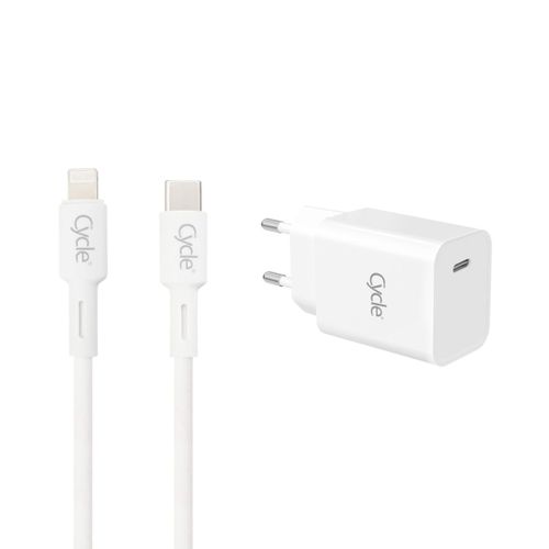 מטען קיר מהיר PD 30W עם יציאת PD+כבל Lightning/אייפון מבית Cycle 