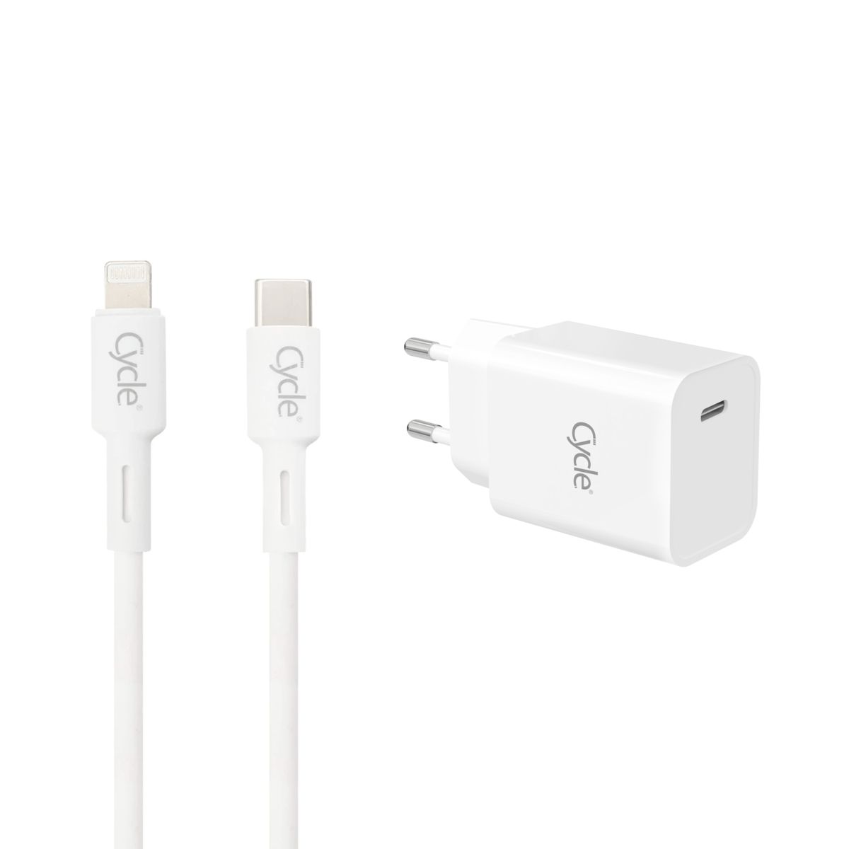 מטען קיר מהיר PD 30W עם יציאת PD+כבל Lightning/אייפון מבית Cycle 