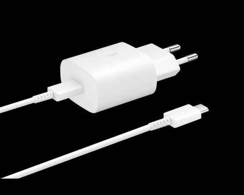 מטען קיר באורך 1.8 מ' Samsung PD 15W + כבל טייפ סי לבן יבואן רשמי
