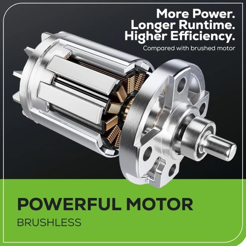 פטישון GREENWORKS 24V Brushless SDS-Plus דגם 99574/2.6 עם 4 מצבי עבודה, עוצמת הלימה 2J, תפסנית SDS-Plus ומערכת אנטי-ויברציה לקידוח בבטון עד 24 מ