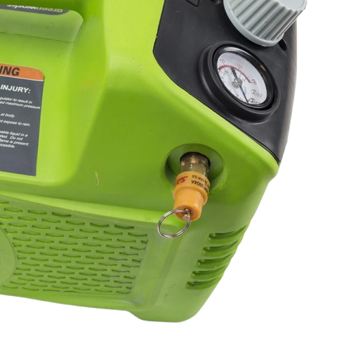 מדחס אוויר נטען GREENWORKS 24V דגם 99578 עם מיכל 2 ליטר, לחץ 8 בר, ספיקת 40 ליטר/דקה וערכת אביזרים מלאה לניפוח ותחזוקה