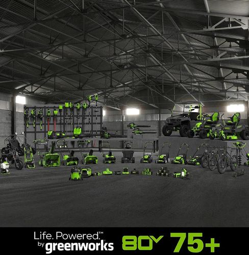 מכסחת דשא GREENWORKS 80V PRO דגם 99561 עם רוחב כיסוח 21 אינץ', הנעה עצמית, תא סוללות כפול, גוף מתכת מלא וטכנולוגיית Smart Cut לכיסוח מקצועי