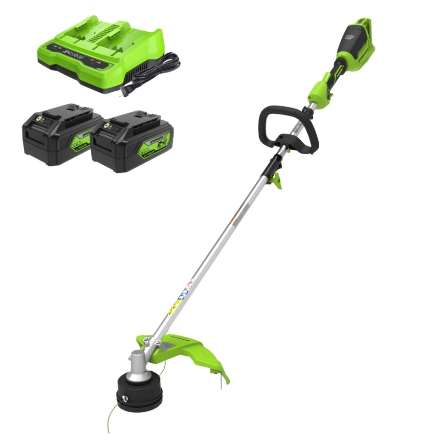 חרמש נטען בראשלס רוחב 33 ס"מ סט מלא - 48V דגם 99532-3 GREENWORKS