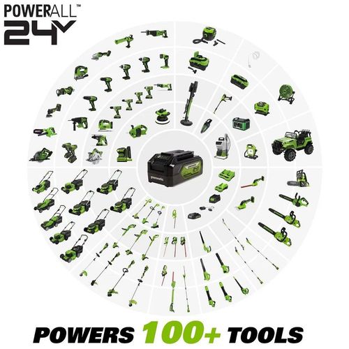 שואב/מפוח ברל'ה GREENWORKS 24V דגם 99506-7 קומפקטי במיוחד במשקל 1.1 ק