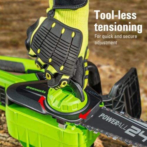 מסור שרשרת נטען GREENWORKS G24CS25 24V עם להב OREGON 25 ס