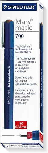 רפידוגרף רב פעמי  STAEDTLER MARS matic 700 בעובי 0.18