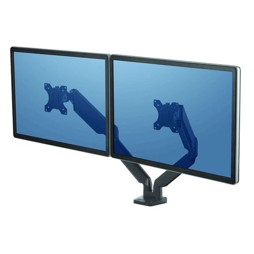 זרוע מתכווננת ל 2 מסכים שחור Platinum Fellowes במלאי