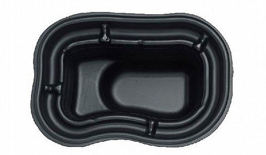בריכת נוי תוצרת גרמניה יצוקה PVC  שחורה 250 ליטר