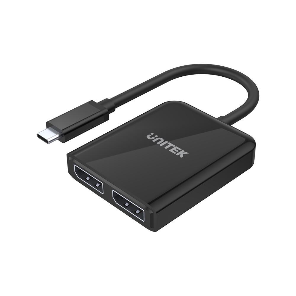 מתאם כבל מפצל תצוגה לשני מסכים   USB-C to Dual DisplayPort 1.4 USB-C