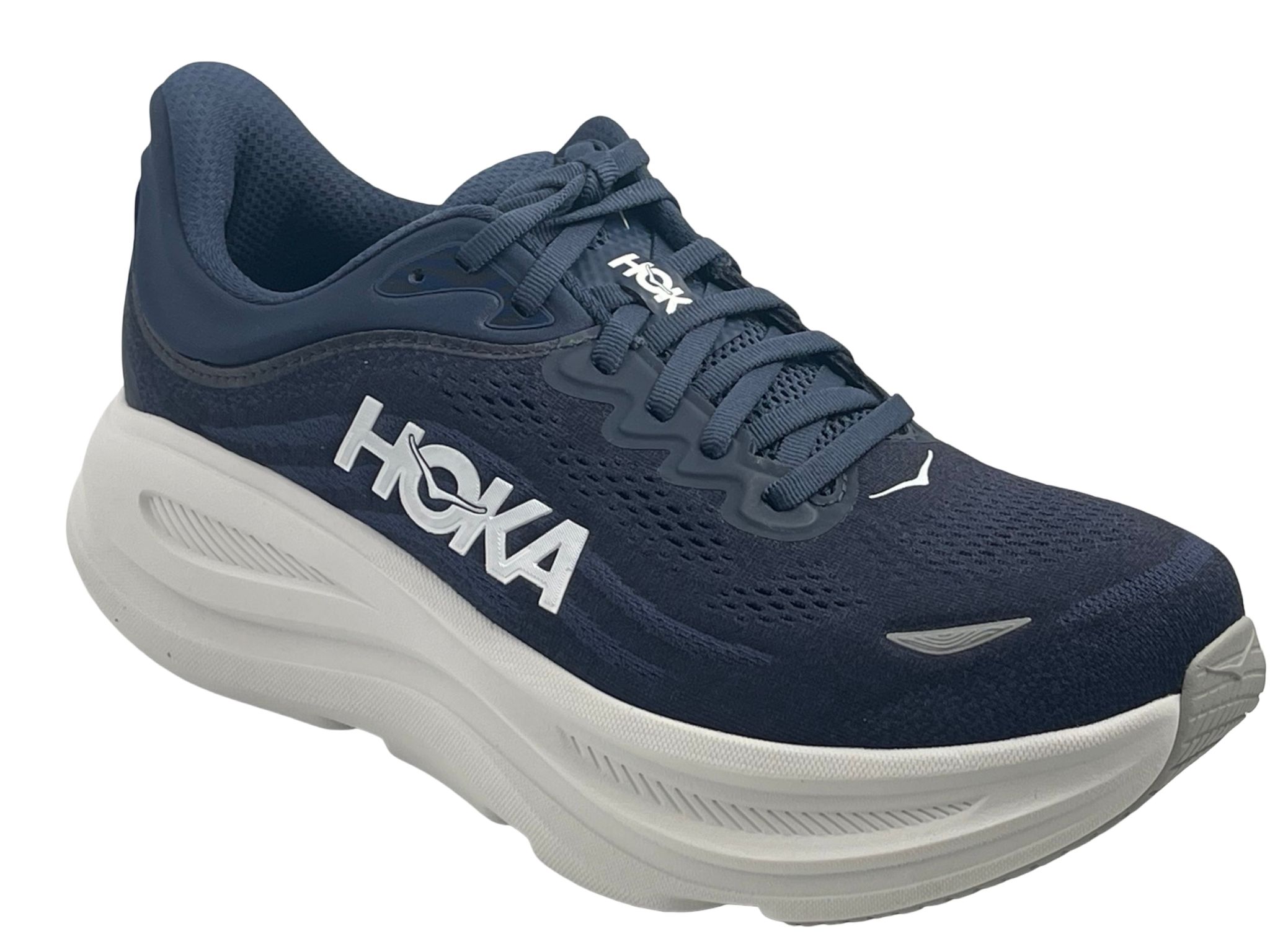 הוקה בונדי 9 רחבות 2E גברים Hoka BONDI 9 WIDE נייבי/לבן
