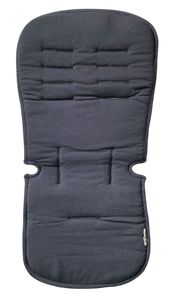 ריפודית דו-צדדית לעגלת תינוק / טיולון 100% כותנה - אפור כהה