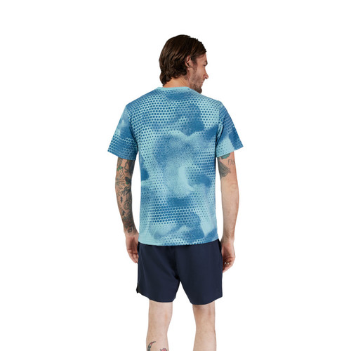 חולצת פוקס כחול -  FOX AOP SS TECH TEE V25
