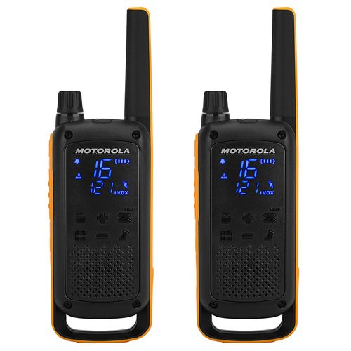 זוג מכשירי קשר מוטורולה MOTOROLA TALKABOUT T82 EXTREME כולל אוזניות ותיק זמין במלאי אספקה מהירה!