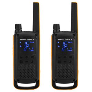 זוג מכשירי קשר מוטורולה MOTOROLA TALKABOUT T82 EXTREME כולל אוזניות ותיק זמין במלאי אספקה מהירה!