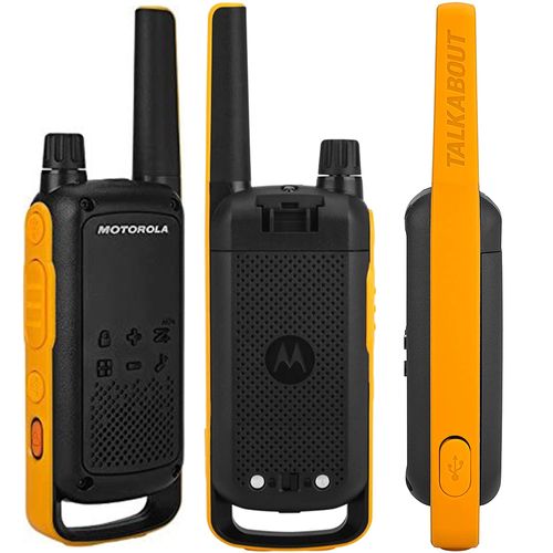 זוג מכשירי קשר מוטורולה MOTOROLA TALKABOUT T82 EXTREME כולל אוזניות ותיק זמין במלאי אספקה מהירה!
