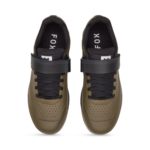 נעלי רכיבה פוקס לקליטים ירוק זית - FOX UNION CLIPLESS SHOE V25 
