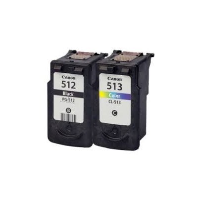סט ראשי דיו מקוריים PG512+CL513 Canon שחור + צבעוני