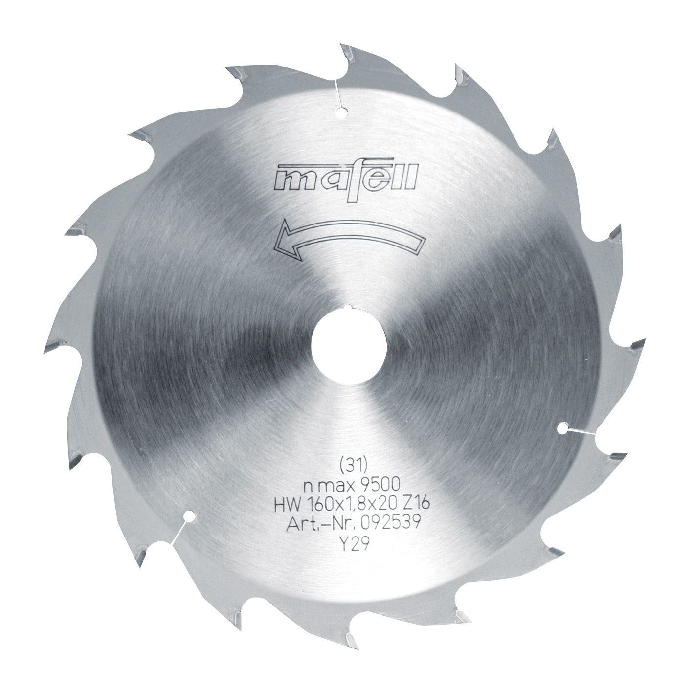 להב - TCT 160 x 1.2/1.8 x 20 mm, 16 AT - מאפל MAFELL