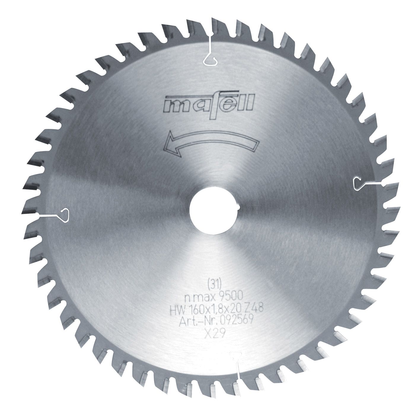 להב TCT 160 x 1.2/1.8 x 20 mm, 48 FT/TT - מאפל MAFELL