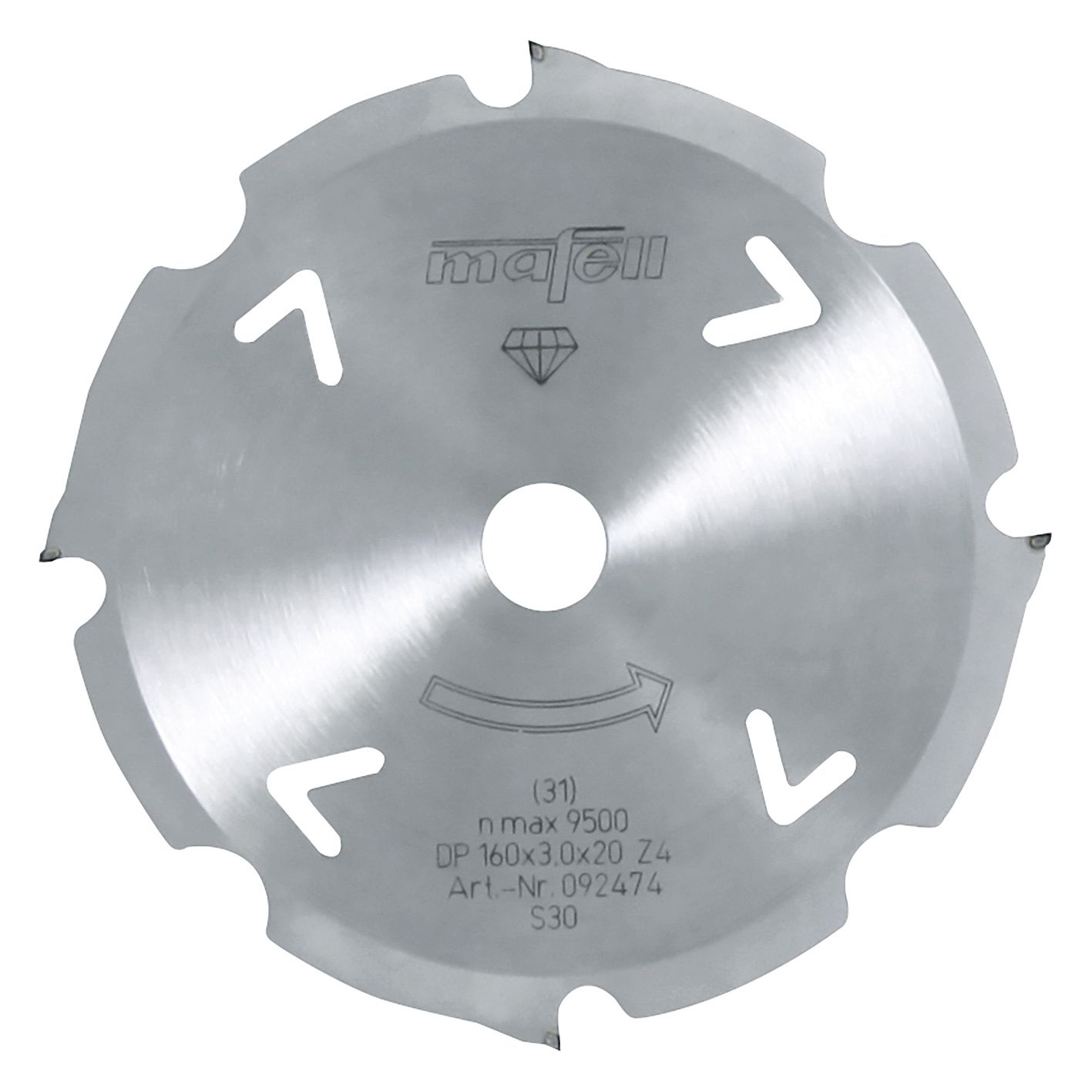 להב יהלום 160 x 2.4/3.0 x 20 mm, 4 \ FT/TT - מאפל MAFELL