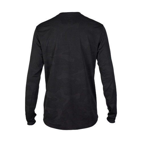 חולצת רכיבה ארוכה פוקס שחור - FOX RACING RANGER TRU DRI LS JERSEY V25
