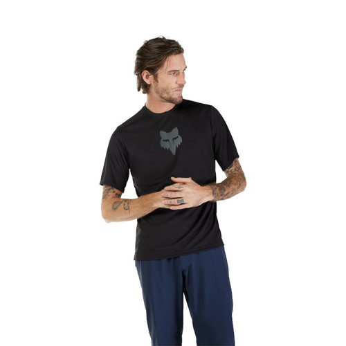חולצת אופניים שחור - RANGER SS JERSEY FOX HEAD V25