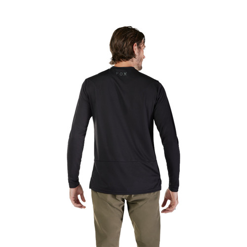 חולצת רכיבה ארוכה פוקס שחור - FOX RANGER LS JERSEY FOX HEAD V25