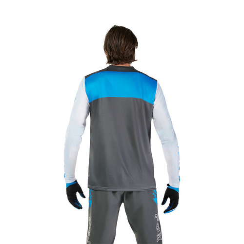 חולצת רכיבה ארוכה פוקס לבן - FOX RACING RANGER LS JERSEY DIGI IMAGE V25