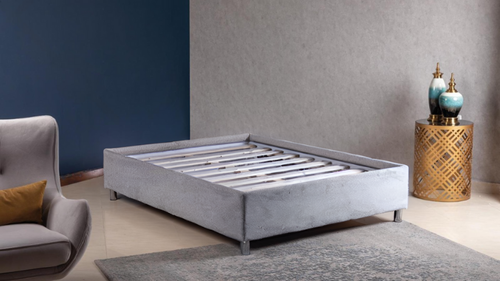 בסיס מיטה יחיד מרופד עם ארגז מצעים