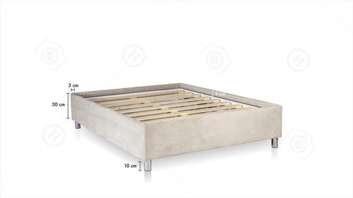 בסיס מיטה יחיד מרופד עם ארגז מצעים