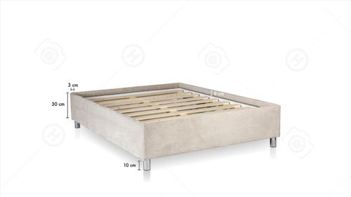 בסיס מיטה ברוחב וחצי מרופד עם ארגז מצעים